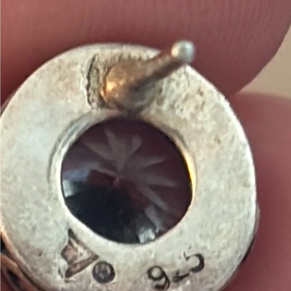 Silpada Sterling Silver and Clear Crystal Stud Earrings - Picture 4 of 4